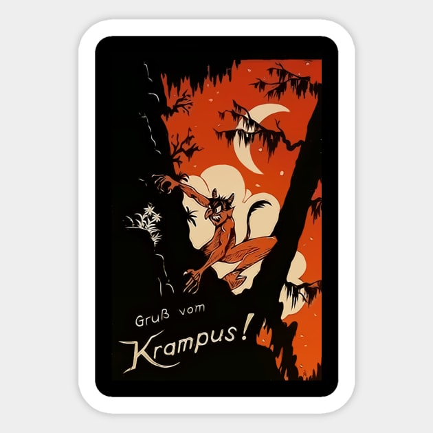 Greetings From Krampus Sticker by hojjisan